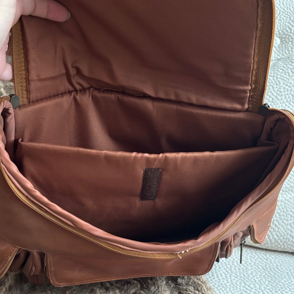 Brown Leather Backpack - image 3